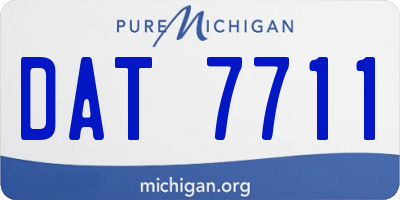 MI license plate DAT7711