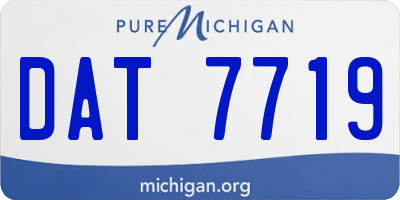 MI license plate DAT7719