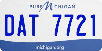 MI license plate DAT7721