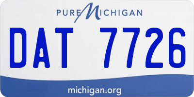 MI license plate DAT7726
