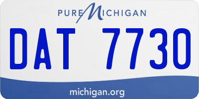 MI license plate DAT7730