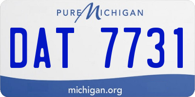 MI license plate DAT7731