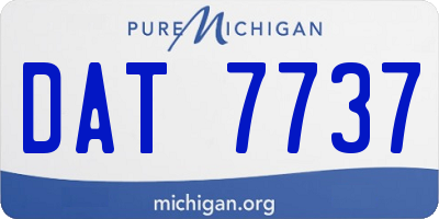 MI license plate DAT7737