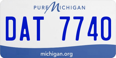 MI license plate DAT7740