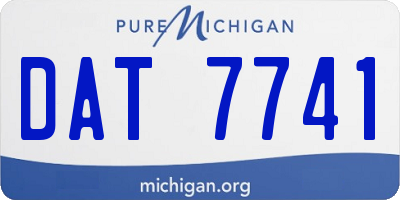 MI license plate DAT7741