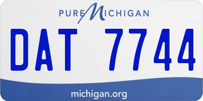 MI license plate DAT7744