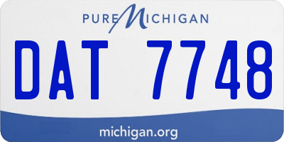 MI license plate DAT7748