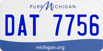 MI license plate DAT7756