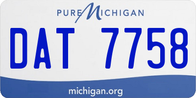 MI license plate DAT7758
