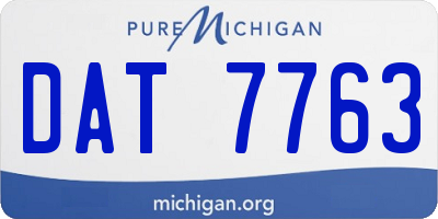 MI license plate DAT7763