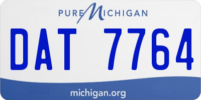 MI license plate DAT7764