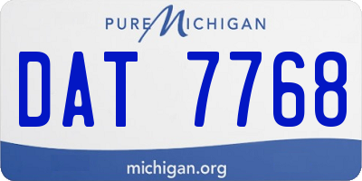 MI license plate DAT7768