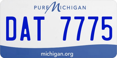 MI license plate DAT7775