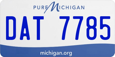 MI license plate DAT7785