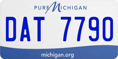 MI license plate DAT7790