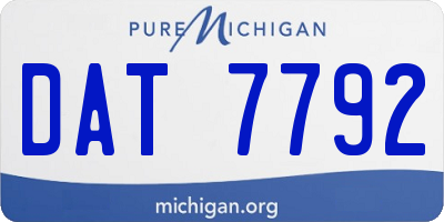 MI license plate DAT7792
