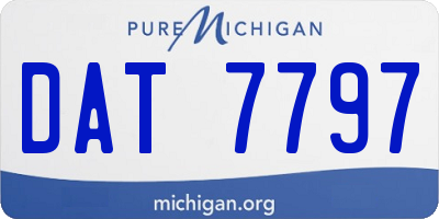 MI license plate DAT7797