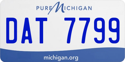 MI license plate DAT7799