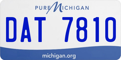 MI license plate DAT7810