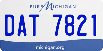 MI license plate DAT7821