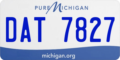 MI license plate DAT7827