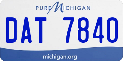 MI license plate DAT7840