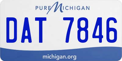 MI license plate DAT7846