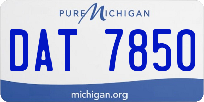MI license plate DAT7850