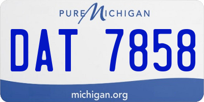 MI license plate DAT7858