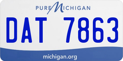 MI license plate DAT7863