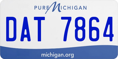 MI license plate DAT7864