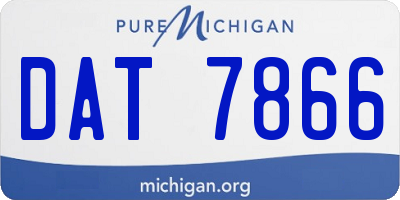 MI license plate DAT7866