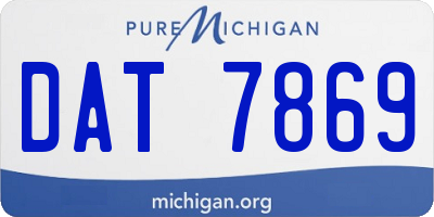 MI license plate DAT7869