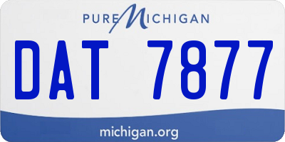 MI license plate DAT7877