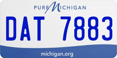 MI license plate DAT7883
