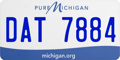 MI license plate DAT7884