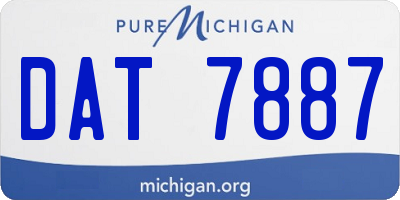 MI license plate DAT7887