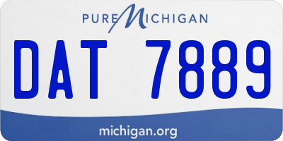 MI license plate DAT7889