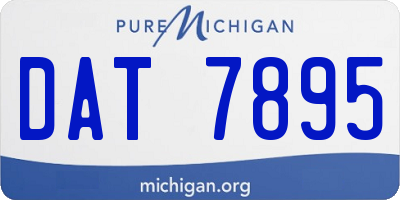 MI license plate DAT7895