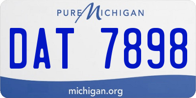 MI license plate DAT7898