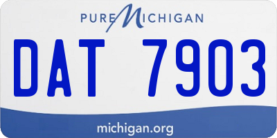 MI license plate DAT7903