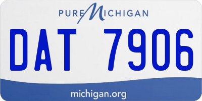 MI license plate DAT7906