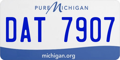 MI license plate DAT7907