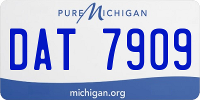 MI license plate DAT7909