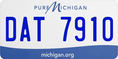 MI license plate DAT7910