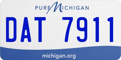 MI license plate DAT7911