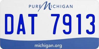 MI license plate DAT7913