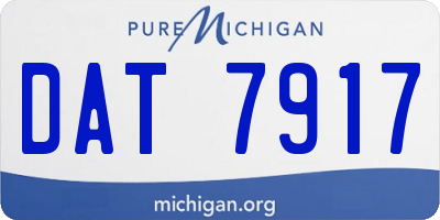 MI license plate DAT7917