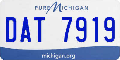 MI license plate DAT7919
