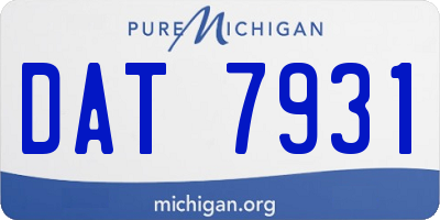 MI license plate DAT7931